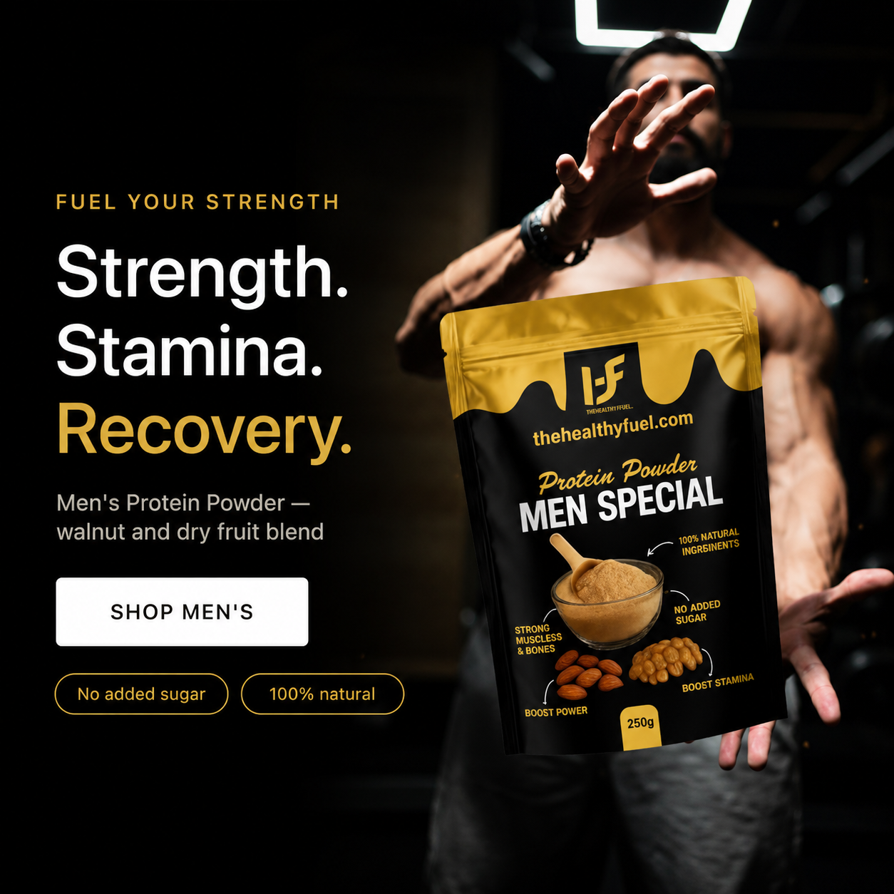 Men's Protein Powder — Walnut & Dry Fruit Blend